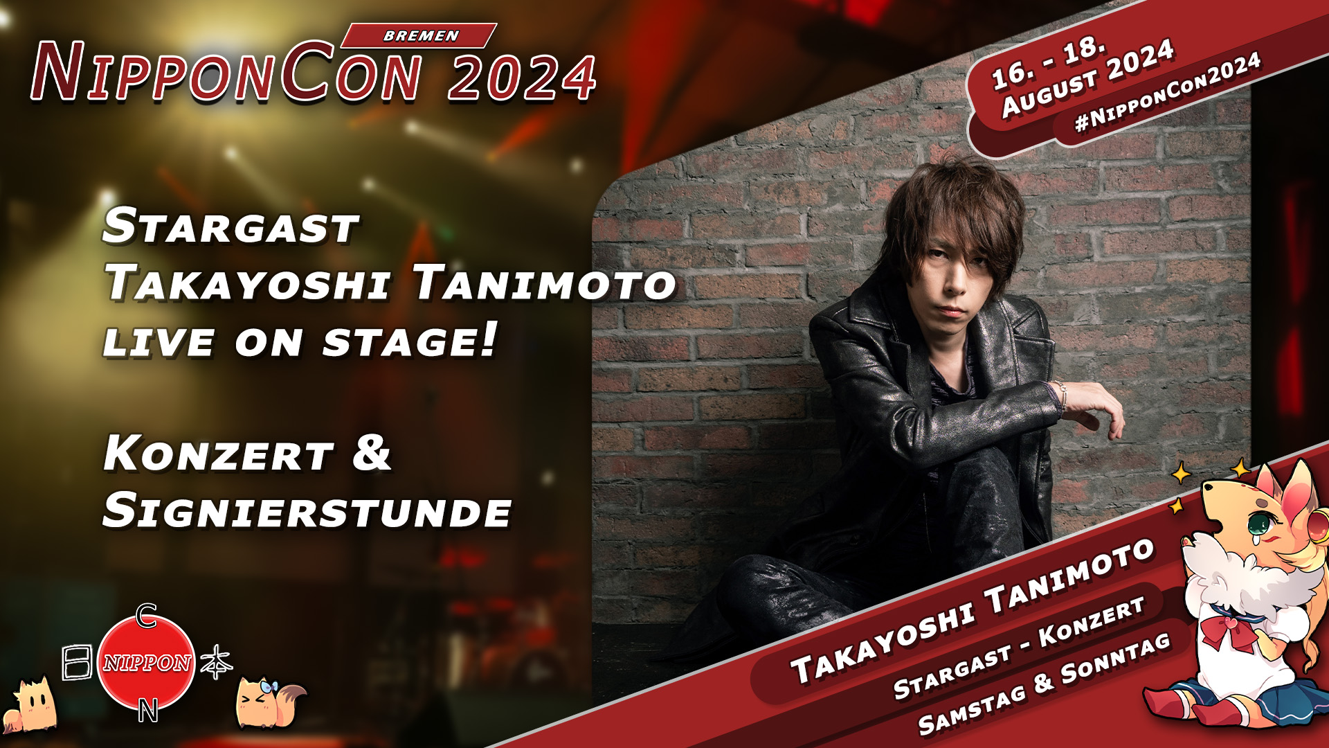 Stargast Takayoshi Tanimoto. Live on stage. Konzert und Signierstunde.